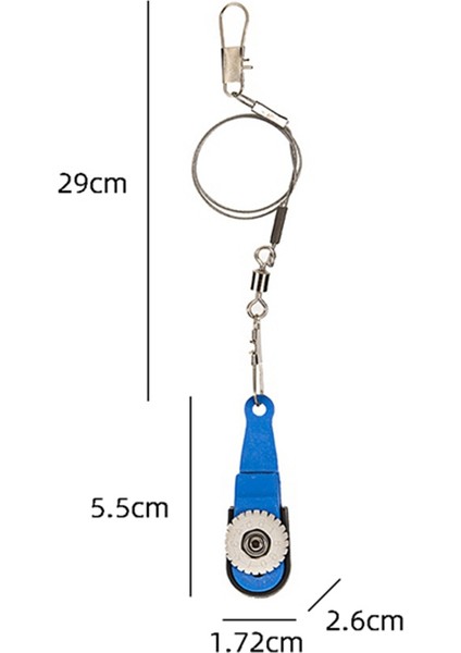 Kayık Balıkçılık Downrigger Avara Demiri Trolling Serbest Bırakma Klipsi Ayarlanabilir Gerginlik Serbest Bırakma Klipsi 5.5x1.7x2.6cm Mavi (Yurt Dışından)