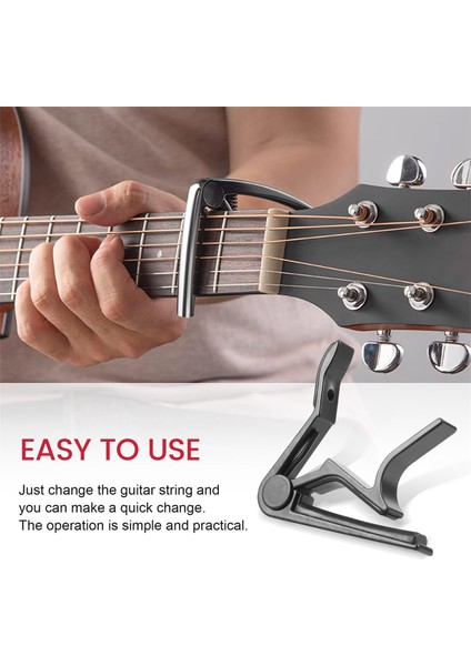 Akustik, Elektro Gitar, Ukulele, Banjo, Halk Gitarı, Elektrik Bas Enstrümanı Için 2 Capo Kapo Gitar Tetikleyicisi (Yurt Dışından) indirimleri