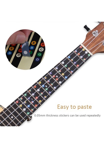 Ukulele Klavye Çıkartmalar Akor Fret Çıkartmalar Not Etiket Ukulele Acemi Için Parmak Kılavuzu 10 Adet (Yurt Dışından) fırsatları