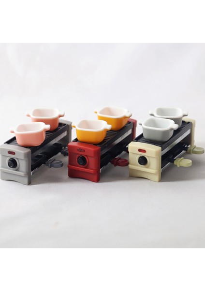 1:12 Dollhouse Minyatür Mobilya Rotisserie Izgara Modeli Kavurma Fırını Yard Barbekü Dollhouse Aksesuarları Gri ve Siyah (Yurt Dışından) modelleri