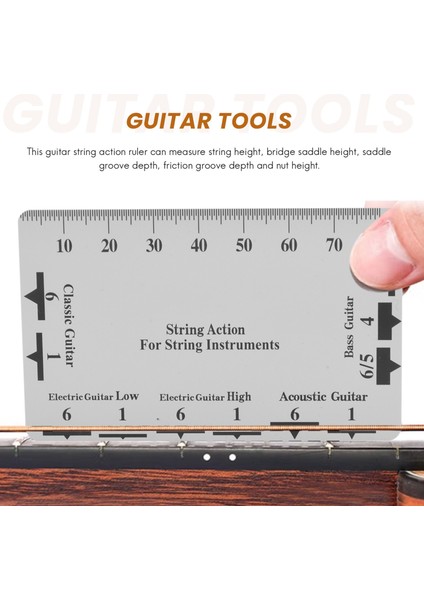 Gitar Boyun Çentikli Düz Kenar Luthiers Aracı ile Dize Eylem Cetvel Ölçer Gibson 24.75 Inç ve Fender 25.5 Inç Elektro Gitar (Yurt Dışından) fiyatları