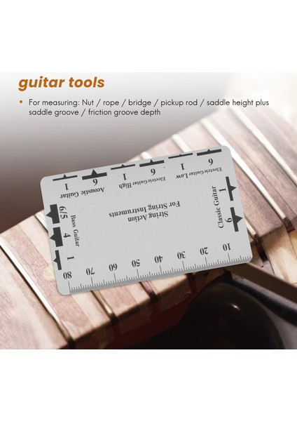 Gitar Boyun Çentikli Düz Kenar Luthiers Aracı ile Dize Eylem Cetvel Ölçer Gibson 24.75 Inç ve Fender 25.5 Inç Elektro Gitar (Yurt Dışından) indirimleri