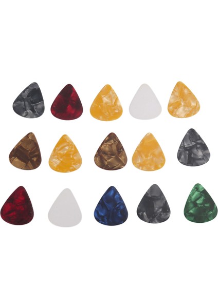 Akustik, Klasik, Elektrik, Bas Gitar Için Tüm Kalınlıkta 0,75 mm ile 15PCS Gitar Seçtikleri Saklama Çantası Ile, Sarı (Yurt Dışından)
