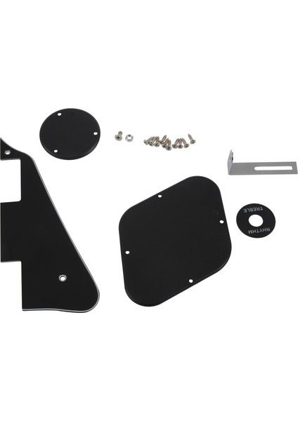 1 Takım Siyah Pickguard/boşluk/anahtar Kapakları/pickup Seçici Plaka/braket/vidalar Lp Gitar Tarzı Için (Yurt Dışından)