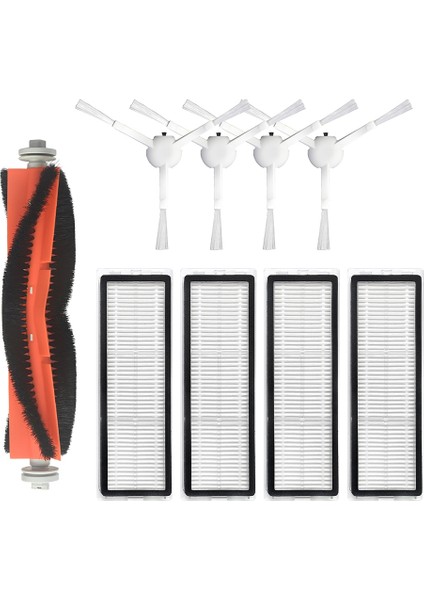 Mijia Süpürme Robotu Için Ana Fırça Yan Fırça Aksesuar Seti 1 Ana Fırça + 4 Yan Fırça + 4 Filtre (Yurt Dışından)