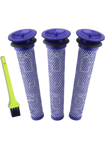 Dyson DC58, DC59, V6, V7, V8 Için 3'lü Paket Ön Filtreler. Dyson Filtre Değişimleri Için Yedek Parça 3 Filtre Kiti (Yurt Dışından)