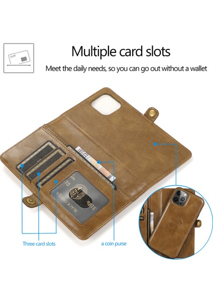 iPhone15 Pro Case Söndürülebilir 2'si Bir Arada Süzülebilir Çıkarma Anti-Drop Telefon Kapağı Strap-Brown (Yurt Dışından) indirimleri