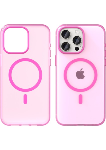 iPhone15 Pro Case Case Yarı Saydam Mat Slim Telefon Kapak Pembe (Yurt Dışından) fiyatları