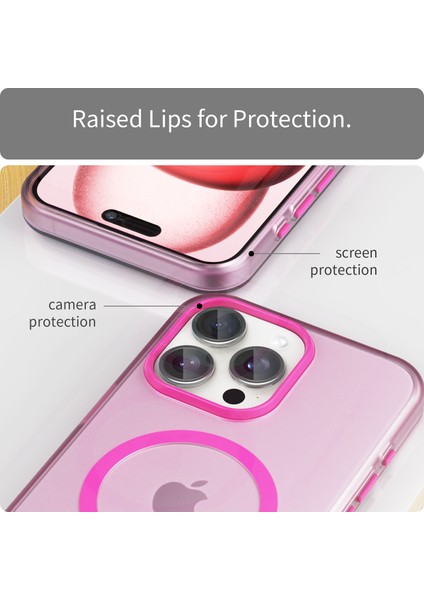 iPhone15 Pro Case Case Yarı Saydam Mat Slim Telefon Kapak Pembe (Yurt Dışından) indirimleri
