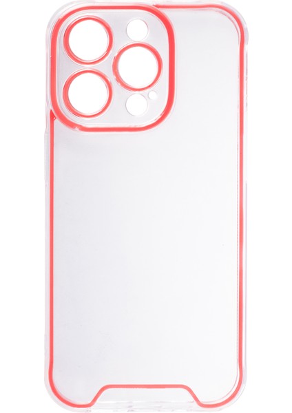 iPhone15 Pro Clear Case Için Aydınlık Noctilucent Frame Tpu Kasa Şok Geçirmez Telefon Kapak Gül (Yurt Dışından)