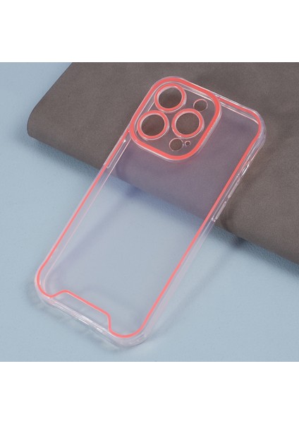 iPhone15 Pro Clear Case Için Aydınlık Noctilucent Frame Tpu Kasa Şok Geçirmez Telefon Kapak Gül (Yurt Dışından) fırsatları