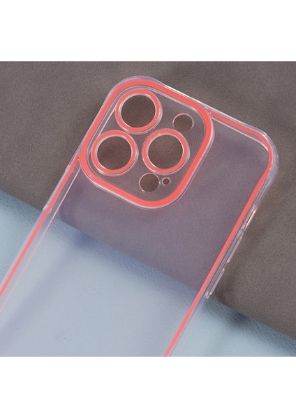 iPhone15 Pro Clear Case Için Aydınlık Noctilucent Frame Tpu Kasa Şok Geçirmez Telefon Kapak Gül (Yurt Dışından) indirimleri