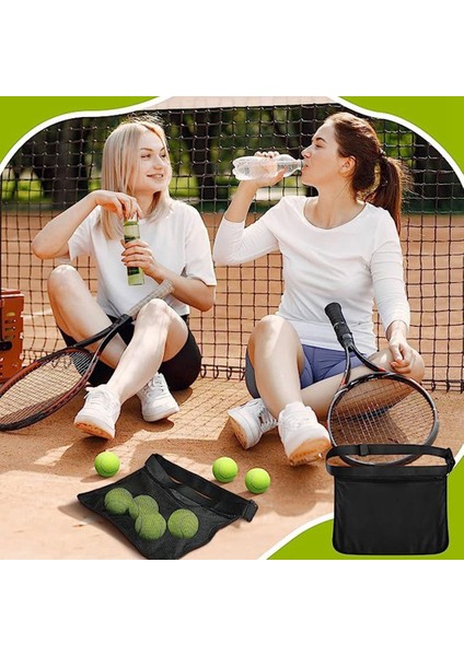 Adet Tenis Topu Tutucu, Tenis Topu Için Tutucu Çanta Bant Tutucu Tenis Topları Için Ayarlanabilir Örgü Çanta Bel Kalça Çanta (Yurt Dışından) indirimleri