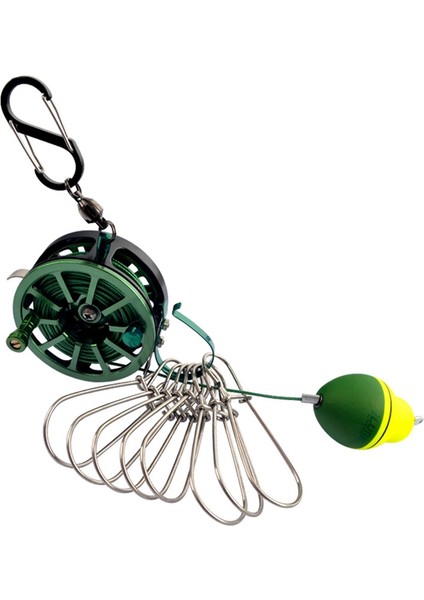 Balıkçılık Stringer Paslanmaz Çelik Balıkçılık Kilidi Toka Makara Canlı Balık Kilitleri Geri Çekilebilir Halat Şamandıra Karabina ile (Yurt Dışından)