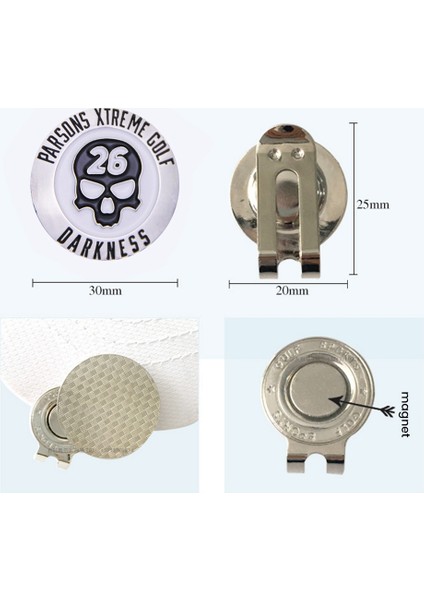 Golf Şapkası Klipsi Işaret Topu Pozisyonu Manyetik Çıkarılabilir Çinko Alaşımı Pas Korumalı Işaret Topu Şapkası Aksesuarları 8 (Yurt Dışından) fiyatları