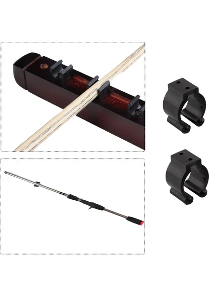 20 Adet Olta Tutucu Standı Kutup Depolama Rafı Ucu Kelepçe Tutucu Klipler Havuz Cue Sergi Klip Balıkçılık Aracı 17MM (Yurt Dışından)