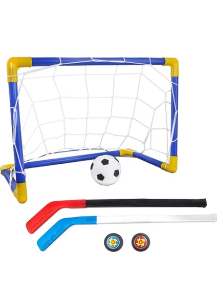 Dıy Futbol Net Kapısı Mini Açık Kapalı Kapı Gol Çocuklar Boyutu Set Spor Futbol Topu Çerçeve Oyuncak Uygulama Artı Buz Hokeyi Seti (Yurt Dışından)