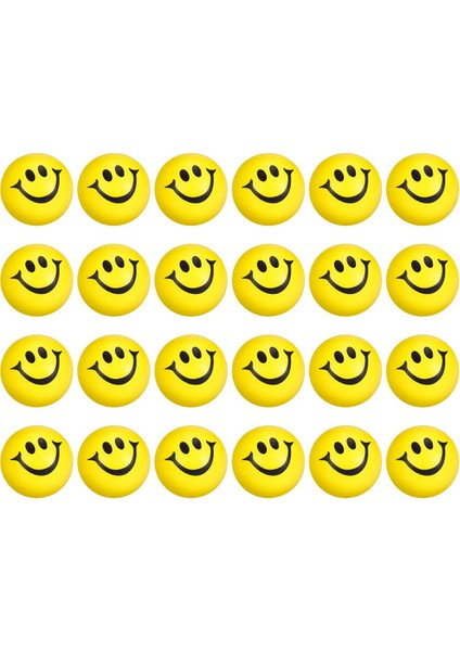 24 Paket 2 Inç Stres Gülümseme Topları, Çocuklar ve Yetişkinler Için Stres Topları Sarı Komik Yüz Çocuklar Stres Topu (Yurt Dışından)
