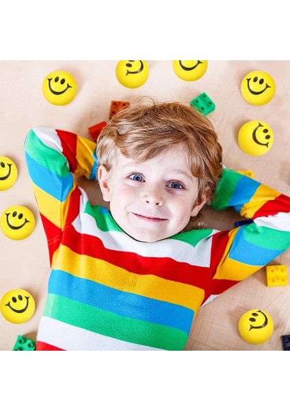 24 Paket 2 Inç Stres Gülümseme Topları, Çocuklar ve Yetişkinler Için Stres Topları Sarı Komik Yüz Çocuklar Stres Topu (Yurt Dışından) modelleri