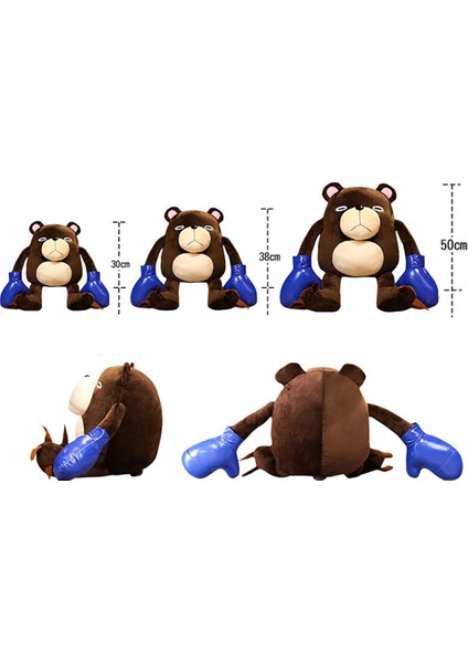 Peluş Boks Ayı Dolması Anime Peluş Bebek Lanetli Ayı Doldurulmuş Oyuncak Figürler Hediye Cadılar Bayramı Cosplay Sahne 38 cm (Yurt Dışından) modelleri