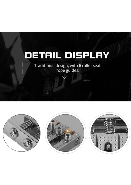 Tele Telecaster Gitar Için 6 Makaralı Eyer 6 Telli Humbucker Gitar Köprüsü (Krom) (Yurt Dışından) indirimleri