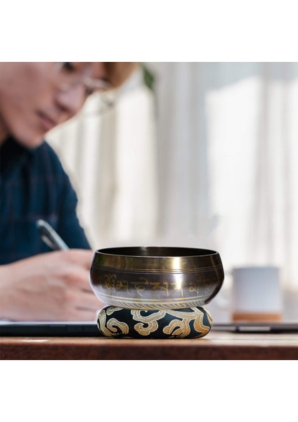 Meditasyon Şifası ve Farkındalık Için Nepal'de El Yapımı Yeni Çift Uçlu Vuruş Yastığı ile Tibet Şarkı Söyleyen Kase Seti (Yurt Dışından)