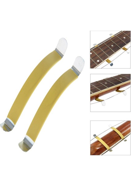 Adet Metal Dize Yayıcılar Gitar Luthier Aracı Temizleme Klavyesi Sarı (Yurt Dışından)