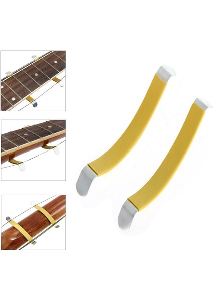 Adet Metal Dize Yayıcılar Gitar Luthier Aracı Temizleme Klavyesi Sarı (Yurt Dışından)