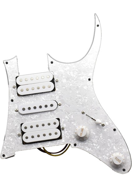 Elektro Gitar Alıcısı St Humbucker Gitar Manyetikleri Kablolu Pickguard Gitar Alıcısı Beyaz Inci (Yurt Dışından)