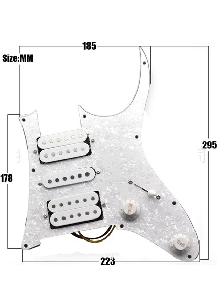 Elektro Gitar Alıcısı St Humbucker Gitar Manyetikleri Kablolu Pickguard Gitar Alıcısı Beyaz Inci (Yurt Dışından)