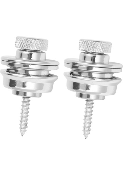 2 Adet Kaymaz Gitar Askı Kilidi Gitar Kemerleri Toka Düğmesi Konu Akustik Elektrik Bas Gitar Askı Parçaları Aksesuarları-Gümüş (Yurt Dışından) fiyatları