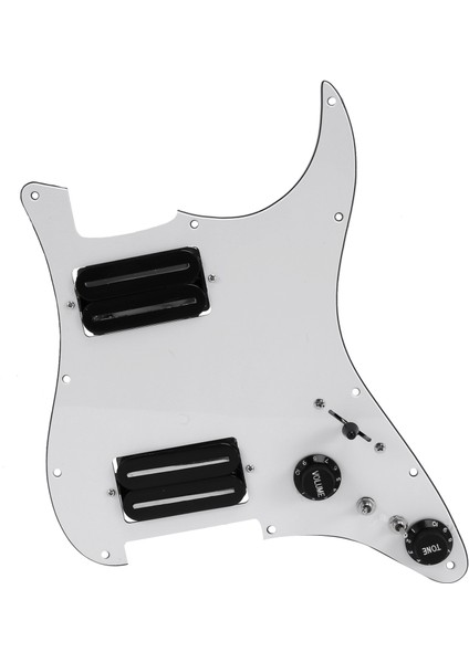 Çift Bobin Elektro Gitar Pickguard Pikap Yüklü Kablolu Scratch Plaka 3 Segment Anahtarı St Gitar Için Uygun (Yurt Dışından)