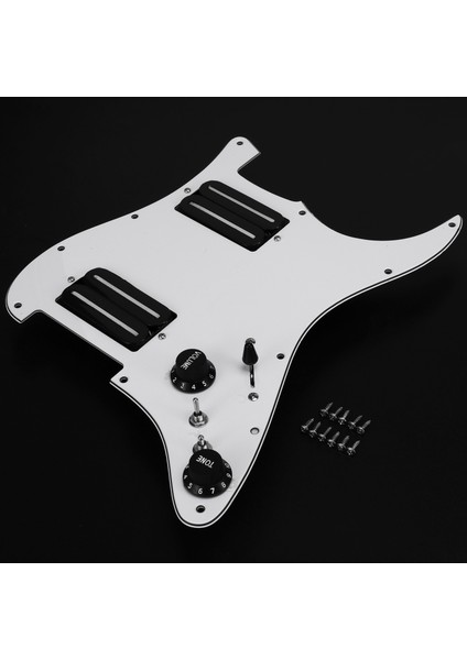 Çift Bobin Elektro Gitar Pickguard Pikap Yüklü Kablolu Scratch Plaka 3 Segment Anahtarı St Gitar Için Uygun (Yurt Dışından)