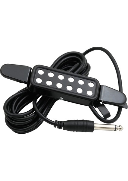 P-102 12 Delikli Akustik Gitar Ses Deliği Pikap Manyetik Dönüştürücü Gitar Parçaları ve Aksesuarları Siyah (Yurt Dışından)