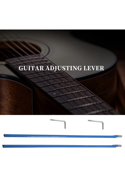 2 Adet Iki Yönlü Çubuk Tipi Gitar Kafes Çubuk Çelik 9 x 440MM Mavi (Yurt Dışından)