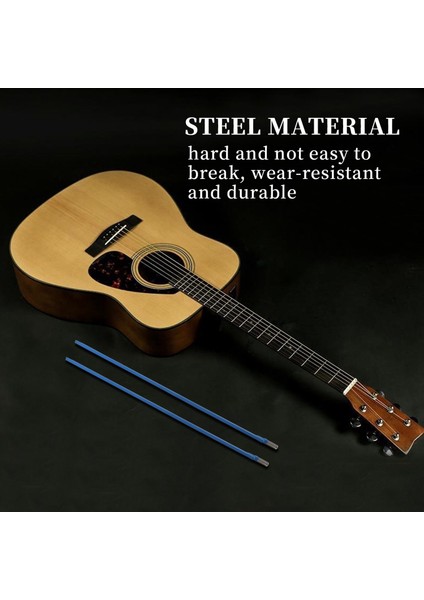 2 Adet Iki Yönlü Çubuk Tipi Gitar Kafes Çubuk Çelik 9 x 440MM Mavi (Yurt Dışından)