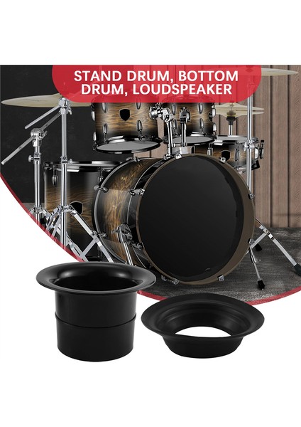 Bas Davul Artırıcı Abs Kauçuk Bas Davul Tekme Artırıcı, Siyah Bağlantı Noktası Deliği Koruyucusu, Mikrofon Deliği Davul Kafası, Siyah (Yurt Dışından) indirimleri