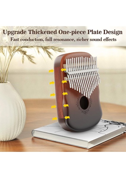 17 Anahtar Kalimba Başparmak Piyano, Çocuklar Yetişkinler Yeni Başlayanlar Müzik Meraklıları Için Taşınabilir Parmak Piyano Kalimba Müzik Aleti (Yurt Dışından) fiyatları