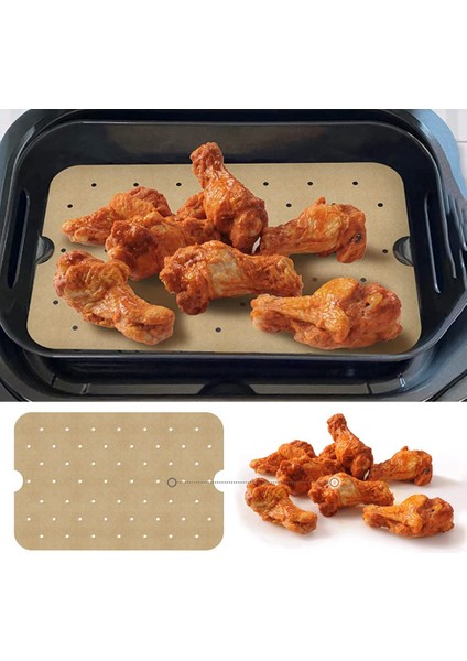 Hava Fritöz Kağıdı,hava Fritöz Parşömen Kağıt Gömlekleri,ağartılmamış Hava Fritöz Parşömen,ninja Kağıdı Için Delikli Kare Astarlı (Yurt Dışından)