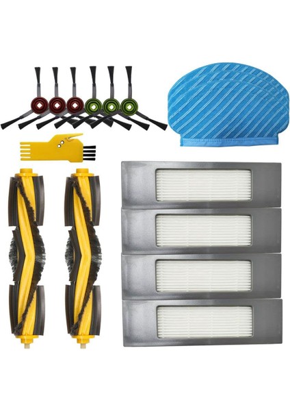 Ecovacs 920 950 Robot Süpürge Aksesuarları Için Uyumlu Yedek Rulo Fırça Yan Fırça Hepa Filtreleri (Yurt Dışından)