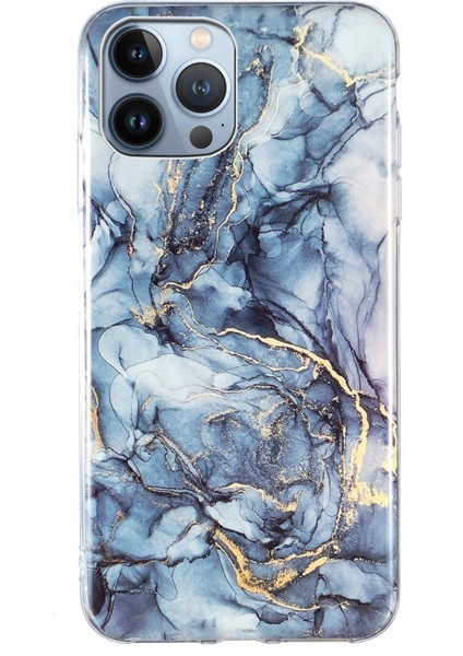 iPhone15 Pro Max Madler Deseni Imd Kapak Anti-Drop Tpu Telefon Case-Grey (Yurt Dışından)