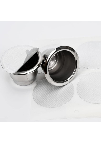 100 Adet Yapışkanlı Alüminyum Folyo Kapakları Mühürler Çıkartmalar Dolum Için Tek Kullanımlık Boş Nespresso Kahve Pod Yeniden Kullanılabilir Kapak 37MM (Yurt Dışından)