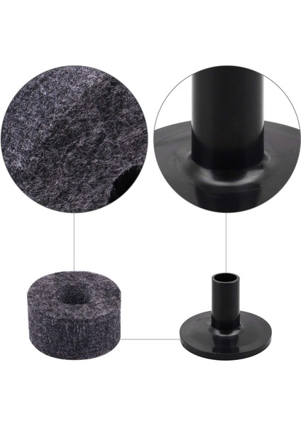 Adet Zil Standı 25MM Keçe Yıkayıcı + 2 Adet Zil Kollu Raf Bateri Seti Için Yedek (Yurt Dışından) modelleri