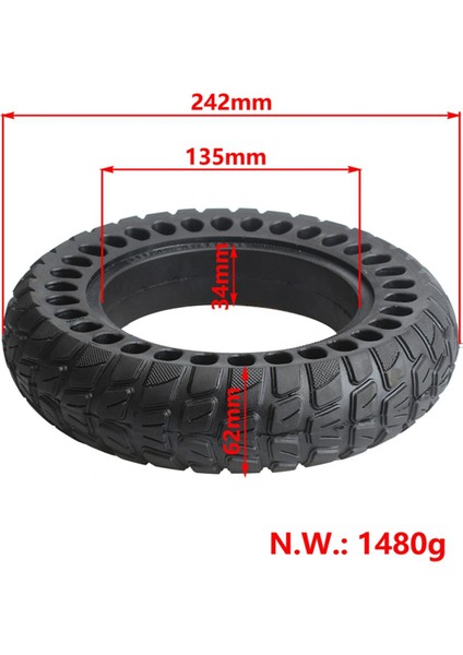 Petek Katı Lastik 10X2.50 Scooter Kugoo 10 Inç Ücretsiz Enflasyona Dayanıklı Kaymaz 10X2.50 Lastik (Yurt Dışından)