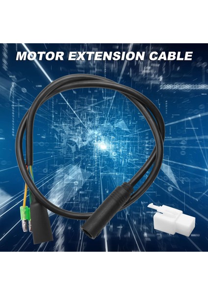 Motor Dönüştürme Uzatma Kablosu 9 Pin Dönüşüm Hattı Su Geçirmez Konnektör E-Bisiklet Motor Uzatma Kablosu 60 cm (Yurt Dışından)