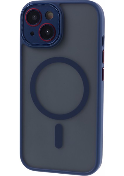 Mat Tpu+Pc Kılıfı iPhone15 Plus Için Plus Kılıf Magsafe Slim Telefon Kapak Sapfire ile Uyumlu (Yurt Dışından)