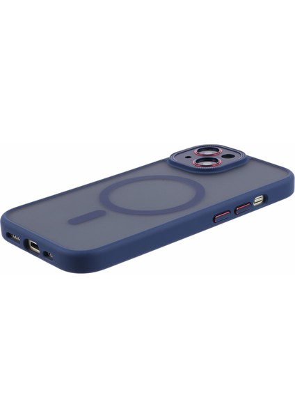 Mat Tpu+Pc Kılıfı iPhone15 Plus Için Plus Kılıf Magsafe Slim Telefon Kapak Sapfire ile Uyumlu (Yurt Dışından)