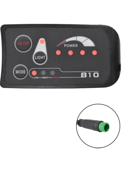 6pın S810 E-Bisiklet Metre LED Ekran IP65 36V Uart Elektrikli Bisiklet Elektrikli Bisiklet Metre (36V) (Yurt Dışından)