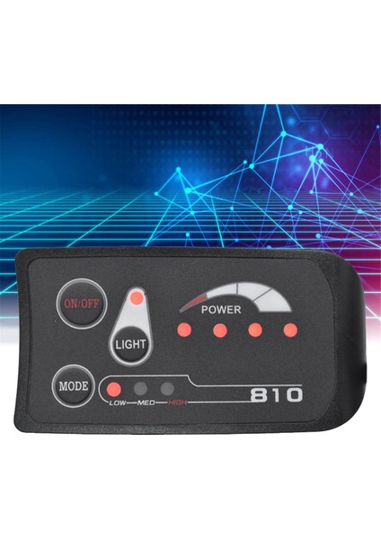 6pın S810 E-Bisiklet Metre LED Ekran IP65 36V Uart Elektrikli Bisiklet Elektrikli Bisiklet Metre (36V) (Yurt Dışından)