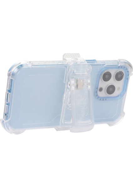 iPhone15 Pro Cep Telefonu Kılıf Anti-Çizgi Slayt Kemeri Kuşkusu Kickstand Sack Shell-Sky Blue (Yurt Dışından) fiyatları